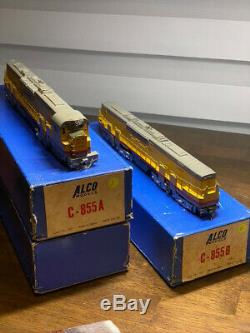 Rare Set Alco D-107 / D-105 Ho Cuivre C-855 A & B Trains Diesel