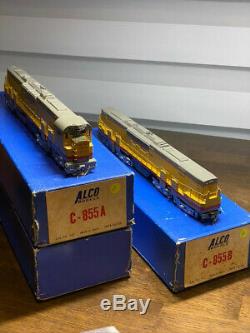Rare Set Alco D-107 / D-105 Ho Cuivre C-855 A & B Trains Diesel