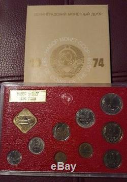 Russie 11 Mint Coin Sets Lot De 1974 À 1991 Près Ensemble Complet Très Rare