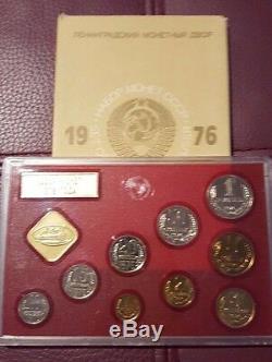 Russie 11 Mint Coin Sets Lot De 1974 À 1991 Près Ensemble Complet Très Rare