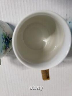 Service à limonade, café et thé en porcelaine de Limoges, très rare et peint à la main