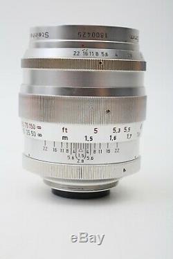 Steinheil 75mm F1.5 Culminon M42 Universel Montage À Vis 75 / 1,5 Set Lens + Tres Rare