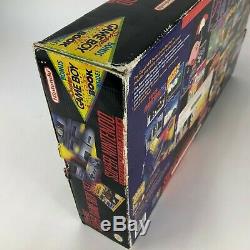 Super Nintendo Super Nes Super Game Boy Set Très Rare Complet En Boîte-testé