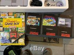 Super Nintendo Super Nes Super Game Boy Set Très Rare Complete In Box Snes Cib