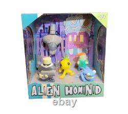 TRÈS RARE L'ensemble de figurines Behemoth Newgrounds Alien Hominid, tout neuf dans sa boîte non ouverte.