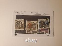 Timbres d'Autriche 87-92 Ensemble de timbres légèrement charnière Très rare