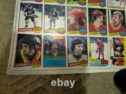 Très Rare 1980 1981 Cartes De Hockey Opc Ensemble Complet Feuilles Non Découpées 1ère Année Messier