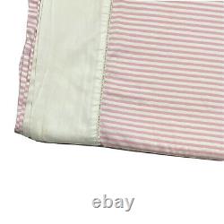 Très Rare 3 Pc Ralph Lauren Worth Avenue King Sheets Bedding Set Pink Stripe Htf