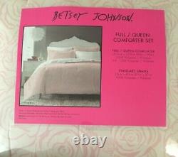 Très Rare Betsey Johnson Inverse Rose Complete Queen Comforter + Sham Set