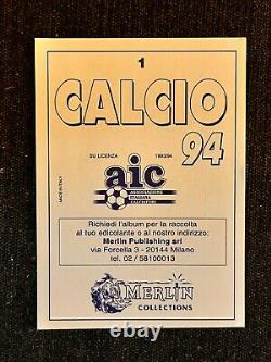 Très Rare Ensemble Complet Completo Autocollants Merlin Calcio 94 1994 Menthe No Panini