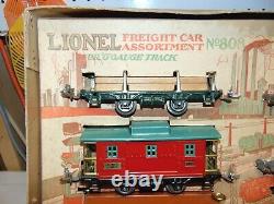 Très Rare Lionel Original Prewar Boxed #808 Freight Car Accessoire Set
