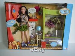 Tres Rare Mattel Barbie My Scene My Room Se Préparer Nolee Doll 20 + Set Piece