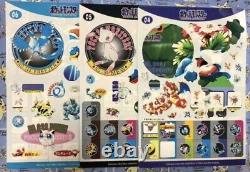 Très Rare Pokemon Card Jumbo Sticker-dass Toutes Les 12 Feuilles Ensemble Complet Bandai/1997