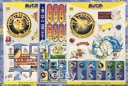 Très Rare Pokemon Card Jumbo Sticker-dass Toutes Les 12 Feuilles Ensemble Complet Bandai/1997