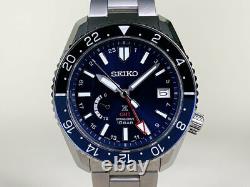 Très Rare Seiko Prospex LX Spring Drive Gmt Batman Watch Snr033j1 Full Set