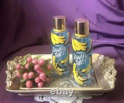 Très rare ! Ensemble de 2 brumes parfumées 'Banana Twist' de Victoria's Secret