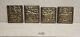 Très Rare Ensemble De 4 Plaques/carreaux En Laiton Persan Antique C. 1870