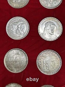 Très rare ensemble égyptien de 36 pièces en argent