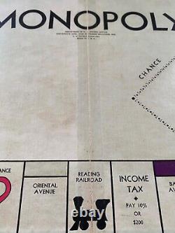 Très rare jeu de société Monopoly de collection de 1946, set numéro 6, avec maisons et hôtels en bois.