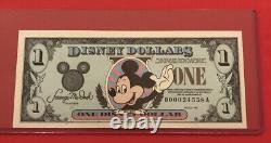 Unc Très Rare Lot 1998 D Mickey $1 Goofy $5 Minnie $10 Ensemble De Numéros De Série Assortis