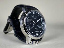 Very Rare Glashutte Original Senator Observer Black Dial Watch In Full Set