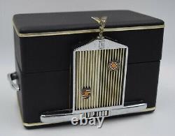 Very Rare Rolls Royce Black Decanter Set Complet Avec 4 Verres Decanter + Boîte