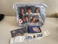 Very Rare Vintage 1984 Duran Duran Lot Joint De Porte-monnaie En Vinyle Purse Ensemble D'épingles