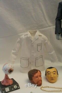 Vintage Capitaine D'action Dr. Evil Figure Avec Rare Lab Set-very Nice Sans Boite