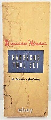 Vintage Duncan Hines Barbecue Inox Bbq Utensile 3 Pièces (very Rare)