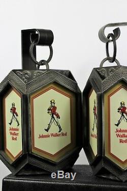 Vintage Johnnie Walker Red Wall Lantern Old Fitzgerald Distillerie Très Rare 1régler