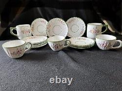 Vintage Porcelaine Peinte À La Main Chine Lattice Reticulé Cafe Set Very Rare