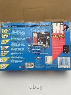Vintage et très rare ensemble de panier de basket Shaq Attaq Slam Hoop de Kenner de 1993, avec panneau arrière, cerceau, ballon et filet