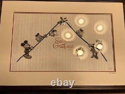 Walt Disney Mickey & Minnies 75th Christmas Framed Pin Set Le/1500 Très Rare