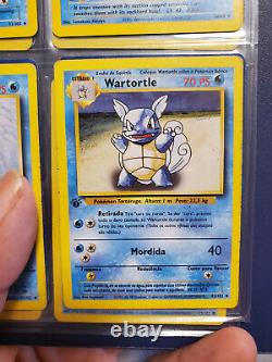 Wartortle 42/102 Pokémon Portugais Evo Box Erreur 1ère Édition Misprint Très Bon