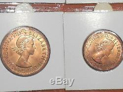 Wow Perth Mint Proof Set 1956-1962 Penny & Half Penny Très Rare